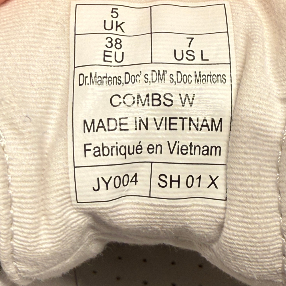 Doc's Dr Martens Combs Women's 7 White Combat Boots Platform - Picture 11 of 11